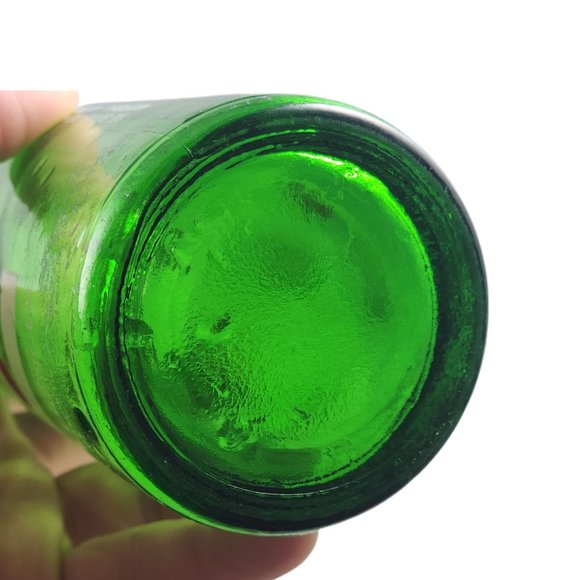 Vintage 7UP Bottle 10 oz Collectable Retro Green Glass Soda Bottle Large 6" - Picture 6 of 6